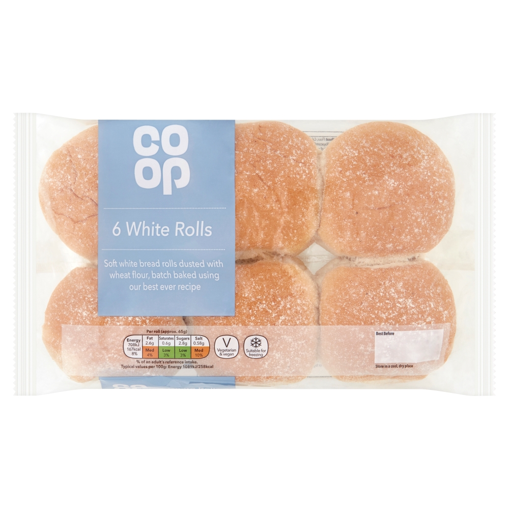 Co-op White Rolls 6 pack